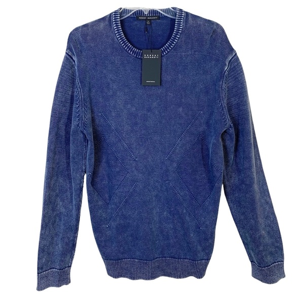 Robert Barakett Other - Robert Barakett Men's Franklin Pullover Sweater Vintage Blue Wash Size XL